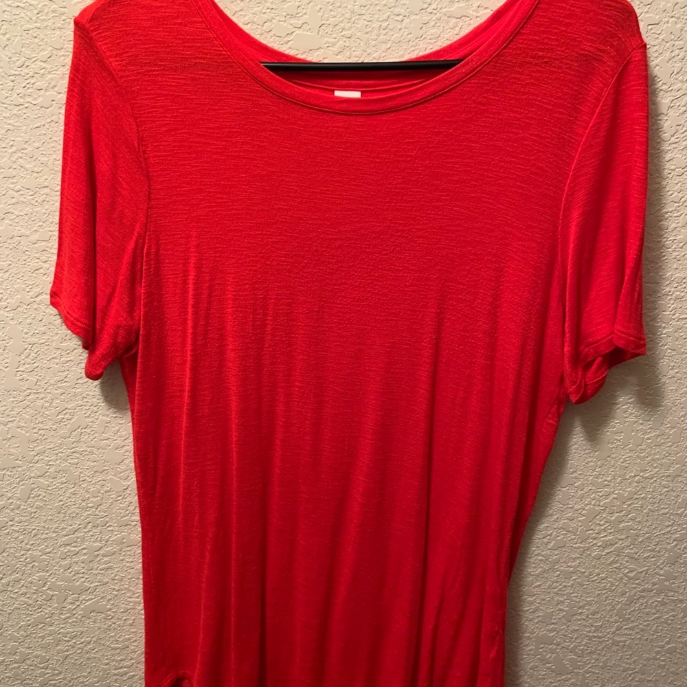 Old Navy Luxe Red Short Sleeve Shirt S